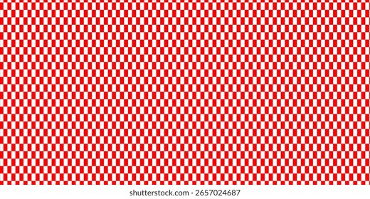 Patrón amarillo rojo de rejilla a rayas sin costuras. Fondo de textura de líneas de cruce repetido Abstractas. Ilustración vectorial