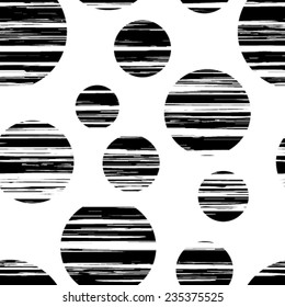 Seamless striped halftone ring illustration 