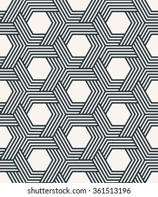 seamless striped hexagon weave pattern.
