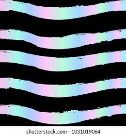 Seamless striped holographic pattern. Seamless background