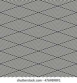 seamless striped monochrome geometric pattern.