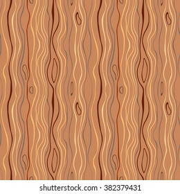 Seamless striped nature pattern. Vertical narrow wavy lines. Bark, branches of trees, tropical forest theme texture. Orange, brown, red, colored background. Vector