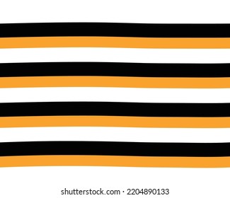 Patrón vectorial sin rayas, naranja, negro y blanco.