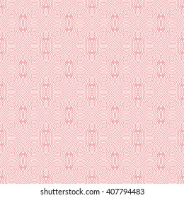 Seamless striped pattern. Abstract repeated round breaking waves texture background. Vector illustration