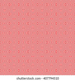 Seamless striped pattern. Abstract repeated round breaking waves texture background. Vector illustration