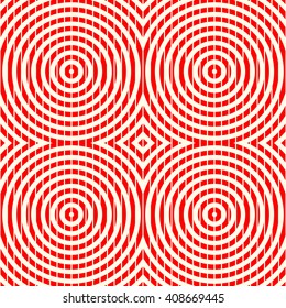Seamless striped pattern. Abstract repeated round breaking waves texture background. Vector illustration 