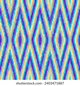 Seamless striped pattern in Aztec style. Folk embroidery.. Aztec ikat style. Seamless vector image. Thin lines