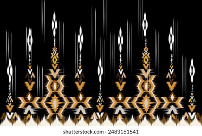 Seamless striped pattern in Aztec style. Figure tribal embroidery. 
Indian, Scandinavian, Gyp
sy, Mexican, folk pattern.
