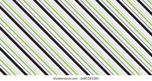 Seamless striped pattern with black, gold, gray, and white horizontal lines. Vector illustration. Minimalist design for textiles, wallpapers, digital backgrounds, wrapping paper, and stylish surfaces.