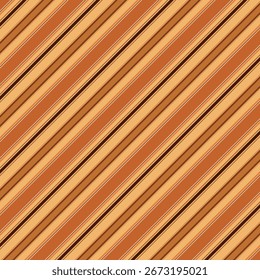 Patrón de rayas sin costuras en marrón. Otoño, patrón de rayas de otoño sin costuras. Líneas diagonales patrón de repetición abstracto Fondo de pantalla de fondo de Ilustración vectorial.