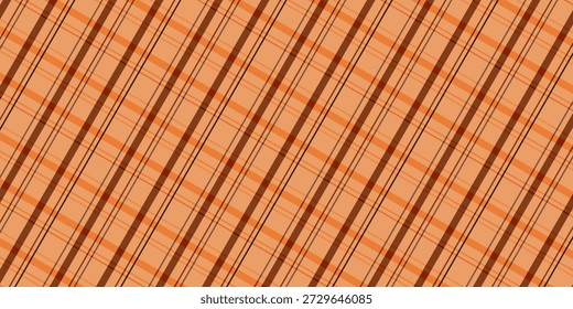 Patrón de rayas sin costuras en marrón. Otoño, patrón de rayas de otoño sin costuras. Líneas diagonales patrón de repetición abstracto Fondo de pantalla de fondo de Ilustración vectorial.