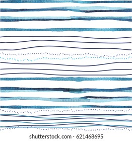 Seamless striped pattern. Drawing by hand, children's drawing. Stylish abstract background. Bright, colorful drawing.