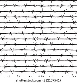 Seamless striped pattern from drawn barbed wire