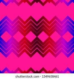 Seamless striped pattern. The figure shows bright stripes in the shape of a zigzag. Vector illustration.