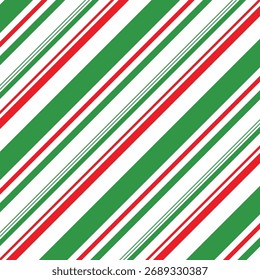 Seamless striped pattern in green white red.Diagonal stripe lines abstract repeat pattern vector illustration background wallpaper for fabric and prints.