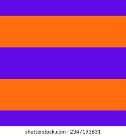 Seamless striped pattern. Horizontal repeating orange and purple stripes. Bright Lines banner for posters, wrapping paper, textile. Vector illustration for spooky autumn holiday, The day of the Dead