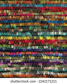 Seamless striped pattern. Imitation of a woven rug. Vector illustration.