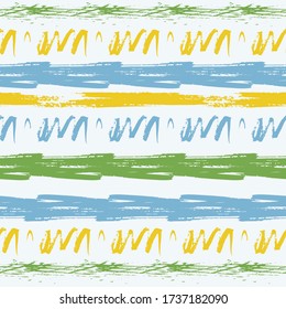 Seamless striped pattern. And paintbrush lines horizontal seamless texture for background.  Texture for backdrop. For cloth.