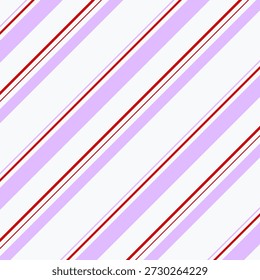 Patrón de rayas sin costuras en púrpura pastel, rojo y blanco. Líneas de rayas diagonales Fondo de pantalla de fondo de Ilustración vectorial de patrón de repetición abstracto para tela y estampados.