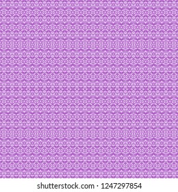 Seamless striped pattern from purple geometrical abstract tangled lines on a pink background. Vector illustration. Suitable for fabric, wallpaper, wrapping paper