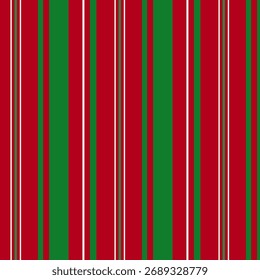 Seamless striped pattern in red green white.Vertical stripes abstract repeat pattern vector illustration background wallpaper for fabric and prints.