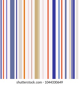 Seamless striped pattern in retro colors. Vector illustration.