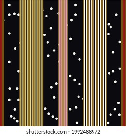 Seamless striped pattern in retro colors with polka dot. Vertical striped pattern. Vector illustration design for fashion print and backgrounds
