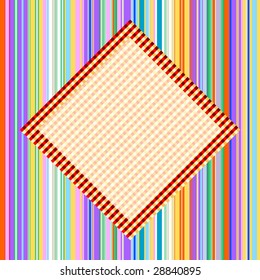 Seamless striped pattern with rhombus (vector)