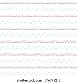 seamless striped pattern - sewing machine stitches 