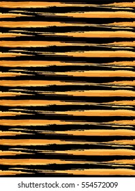 Seamless striped pattern. Skin of tiger. Vector isolated illustration.