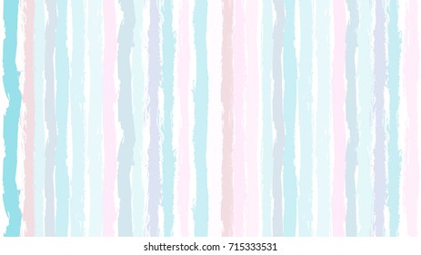 Seamless striped pattern. Vertical line with torn paper effect. Ethnic background. Colorful, pink and white. EPS vector illustration. Texture for backdrop, app. Paint brush stroke stripes for kids.