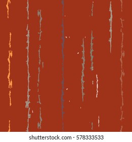 Seamless striped pattern. Vertical silhouettes. Hand drawn watercolor tempera sketch. Graphic abstract dynamic texture. Red, brown, gray colored background. Vector