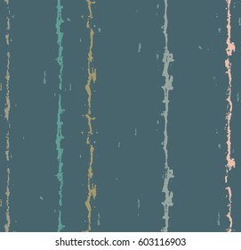 Seamless striped pattern. Vertical silhouettes. Hand drawn watercolor tempera sketch. Shred edge graphic abstract dynamic texture. Blue, cream, olive, aqua colored background. Vector
