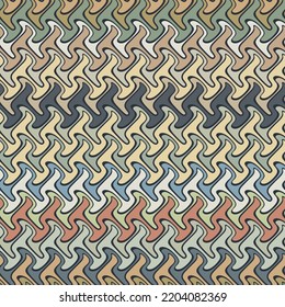 Seamless striped pattern with zig zag lines. Geometric multicolored wavy stripes in a graffiti style. Vector illustration for textile, wrapping, and decorative projects.