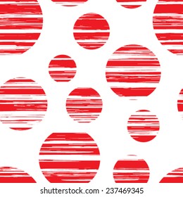 Seamless striped red bubble illustration background