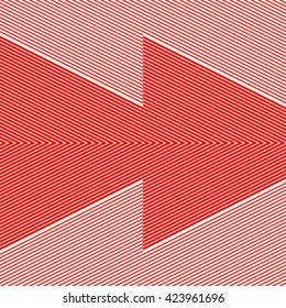 Seamless striped red pattern. Abstract repeated fat and thin lines texture background. Vector illustration
