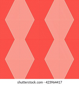 Seamless striped red pattern. Abstract repeated fat and thin lines texture background. Vector illustration
