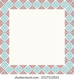 seamless striped square frame. Traditional beautiful petal carving. Fine geometry that makes the carving unique.