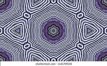 Seamless striped vector pattern. Colored decorative repainting background with tribal and ethnic motifs. Abstract geometric roughly hatched detailed shapes with black contour.