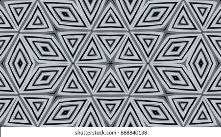 Seamless striped vector pattern. Colored decorative repainting background with tribal and ethnic motifs. Abstract geometric roughly hatched shapes. Circular design.
