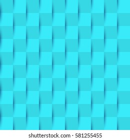 Seamless striped vector pattern from vertical rising and falling ribbons. Blue texture for your web site background