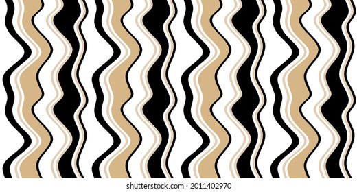 Seamless striped wavy pattern.Vector design for fashion print and backgrounds.
