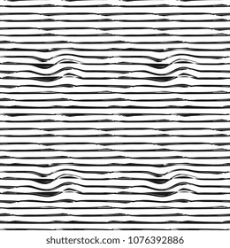 Seamless stripes black and white pattern. Vintage creative with grunge line vector illustration background.