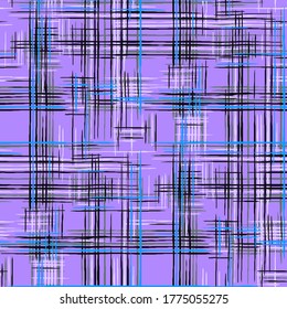 Seamless Stripes. Modern Pattern with Colorful Lines. Seamless Tartan Pattern. Abstract Texture with Crossing Stripes. Ethnic Print Imitation of Grass Mat.