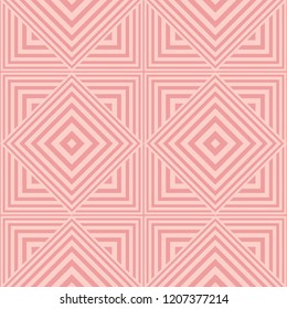Seamless stripes offset pattern vector. Design line pink on rose gold background. Design print for textile, tile, wallpaper, background. Set 3