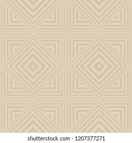 Seamless stripes offset pattern vector. Design line light brown on beige on white background. Design print for textile, tile, wallpaper, background. Set 6
