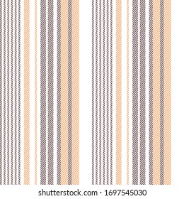 Seamless stripes pattern. Abstract vertical lines in taupe, orange, white for summer dress, bed sheet, duvet cover, trousers, or other modern fashion or home fabric design.