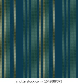 Seamless stripes pattern. Blue, green, and gold fashion fabric texture with textured vertical stripes for winter menswear pyjamas, trousers, loungewear, upholstery, or other designs.