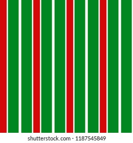 Seamless stripes pattern Christmas colors Red Green White Chic Stylish 1 wrapping paper background Fabric vector 