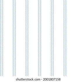 Seamless stripes pattern in light blue and white. Background for cotton or linen dress, shirt, other modern spring summer fashion textile print. Thin vertical textured double lines.